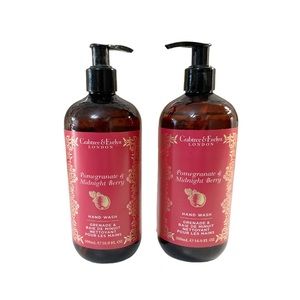 NEW Crabtree & Evelyn POMEGRANATE & MIDNIGHT BERRY Hand Wash Set of 2